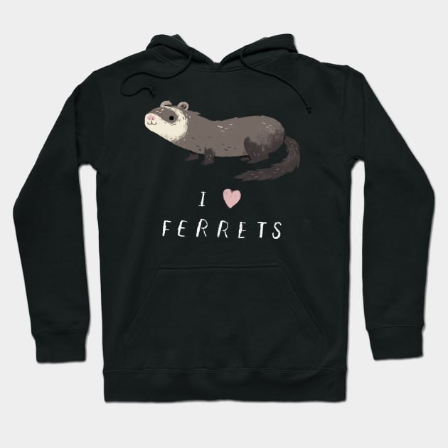 i love ferrets shirt / i heart ferrets shirt Hoodie by Louisros